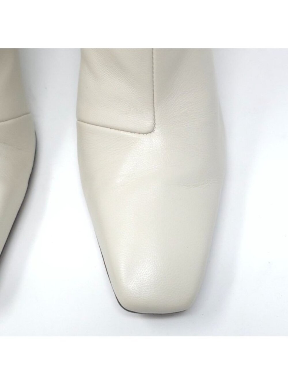 Franco Sarto Briar Snip Toe Heeled Ankle Boot Chalk White Leather 8 M - Picture 9 of 16